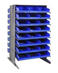 Heavy Duty Double Sided Pick Rack with 48 Blue Bins