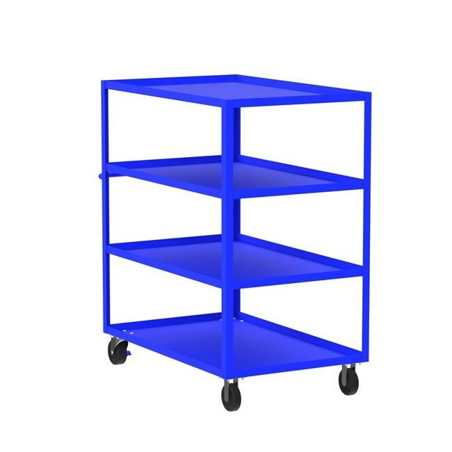 Heavy-Duty 4-Shelf Utility Cart for Bulk Material Handling - Image 1
