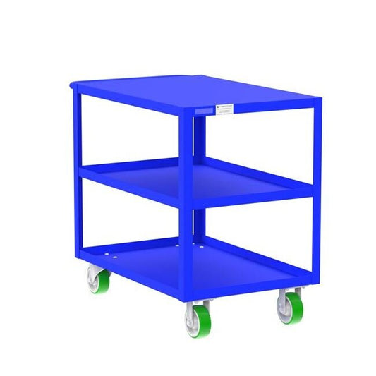 Heavy-Duty 3-Shelf Utility Cart for Bulk Material Handling - Image 1