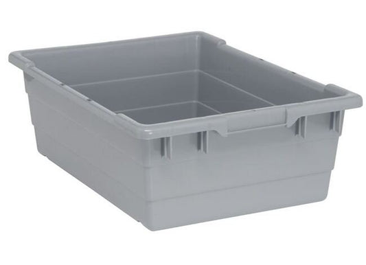 Gray Cross Stack Tub - 23-3/4 x 17-1/4 x 8 Inches - Image 1