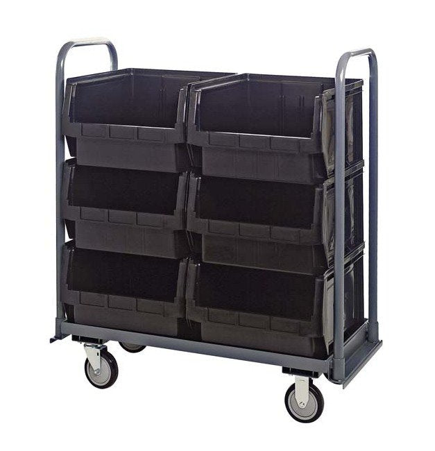 Heavy-Duty Magnum Tote Truck with Bins - Black, 18 x 42 - Image 1