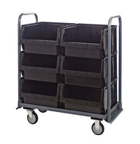 Heavy-Duty Magnum Tote Truck with Bins - Black, 18 x 42