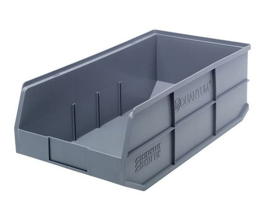 Gray Stackable Shelf Bin 20-1/2" x 11" x 7" - Image 1