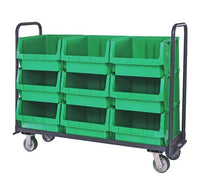 Green Magnum Tote Truck with Bins - 18 x 60 Inches