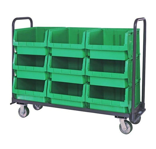 Green Magnum Tote Truck with Bins - 18 x 60 Inches - Image 1