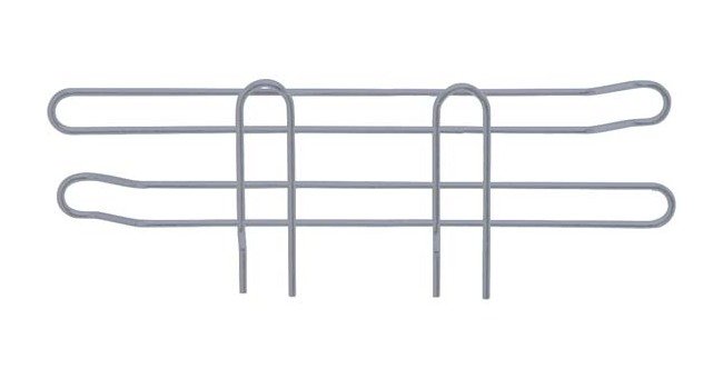12-inch Gray Wire Shelving Side Ledge - Image 1