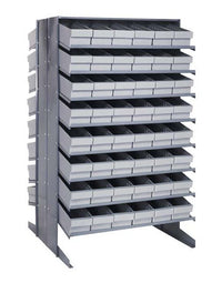 Heavy Duty Double Sided Pick Rack with 48 Gray Bins
