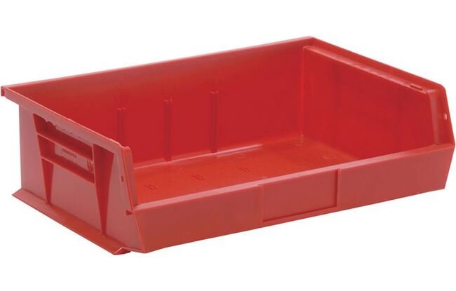 Heavy-Duty Red Stack & Hang Bin 16-1/2 x 10-7/8 x 5 Inches - Image 1