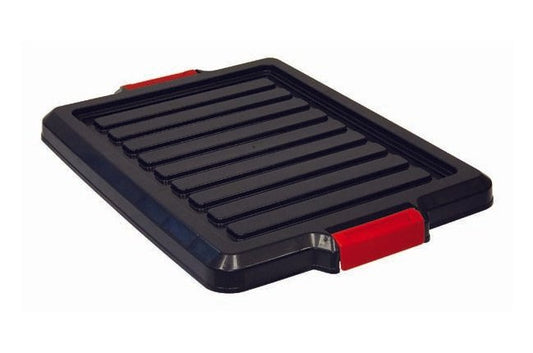 Black Latch Container Lid for Material Handling Bins - Image 1