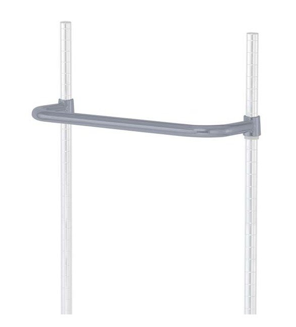 21-Inch Gray Epoxy Push Handle for Material Handling Units - Image 1