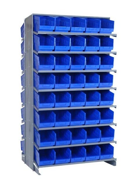 Heavy Duty Industrial Double-Sided Pick Rack with 80 Bins - Blue - Image 1