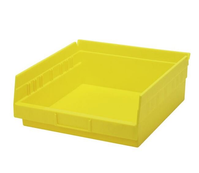 Yellow Shelf Bin 11-5/8" x 11-1/8" x 4" - Image 1
