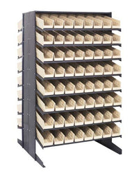 Heavy Duty Double Sided Pick Rack with 128 Ivory Bins