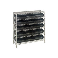 Quantum Stationary Wire Shelving Unit with 15 Conductive Bins