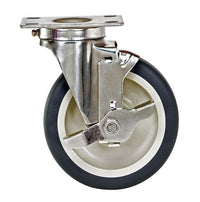 5-inch Stainless Steel Swivel Plate Caster with Brake