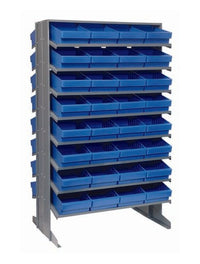 Heavy Duty Double Sided Pick Rack with 64 Blue Bins