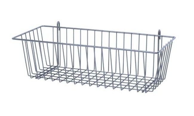 Gray Epoxy Basket for Shelving System - 17-3/8 x 7-1/2 x 10 - Image 1