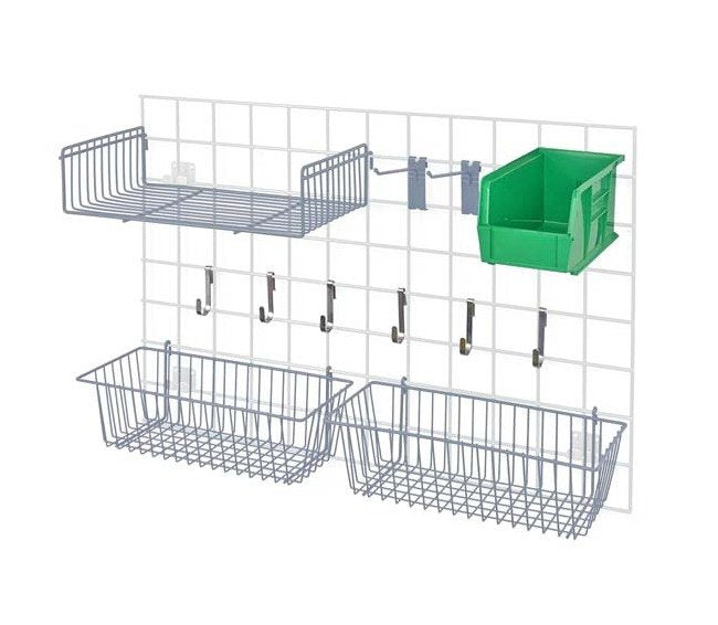Green Bin Store Grid Accessory Pack with Gray Epoxy Coating - Image 1