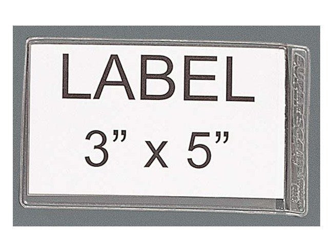 3x5 Adhesive Label Holders Pack of 24 with Inserts - Image 1