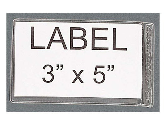 3x5 Adhesive Label Holders Pack of 24 with Inserts - Image 1