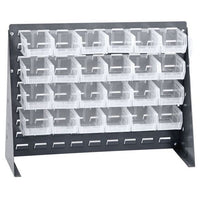 27X21 Bench Rack with 24 Clear Bins