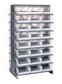 Heavy Duty Sloped Shelving Unit with Storage Bins