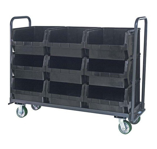 Heavy-Duty Magnum Tote Truck with Black Bins - 18 x 60 - Image 1