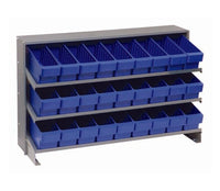 Heavy Duty Steel Shelving Unit with 27 Blue Bins