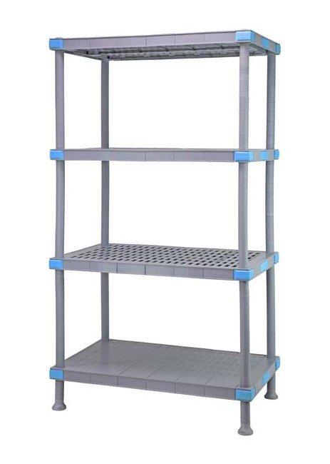 Millenia 4-Tier Vented/Solid Shelving Unit 18x54x86 - Image 1