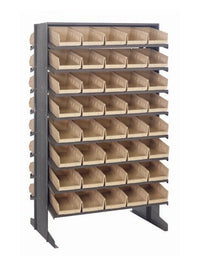 Commercial Grade Heavy Duty Double-Sided Pick Rack with 80 Ivory Bins