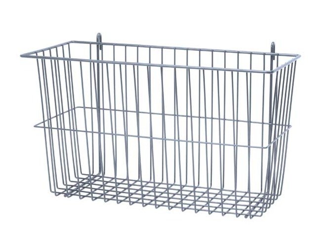 Gray Epoxy Basket for Store Grid System - Image 1