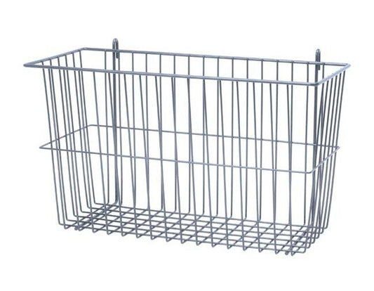 Gray Epoxy Basket for Store Grid System - Image 1