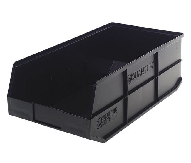 Black Stackable Shelf Bin 20-1/2In X 11In X 7In - Image 1