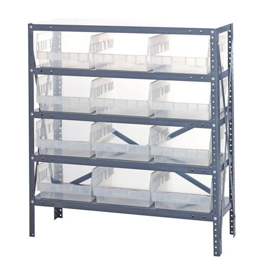 Quantum Heavy Duty Steel Shelving System with Bins - Image 1