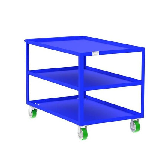 Heavy-Duty 3-Shelf Utility Cart with 2,000 lb Load Capacity - Image 1