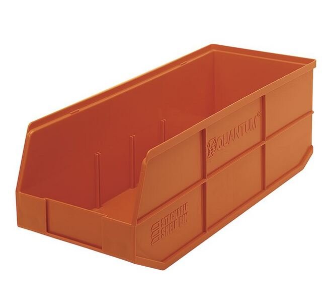 Orange Stackable Shelf Bin - 20.5'' x 8.25'' x 7'' - Image 1