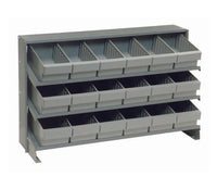 Heavy Duty Shelving Unit with 18 Gray Storage Bins