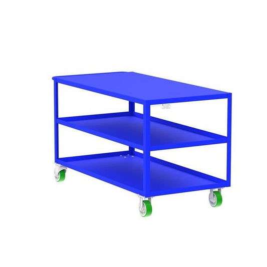 Heavy-Duty 3-Shelf Utility Cart with 2,000 lb Load Capacity - Image 1