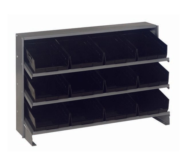 Heavy Duty Steel Shelving Unit with 12 Durable Bins - Image 1
