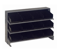 Heavy Duty Steel Shelving Unit with 12 Durable Bins