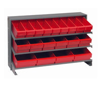 Heavy Duty Industrial Shelving Unit with 9 Red Bins