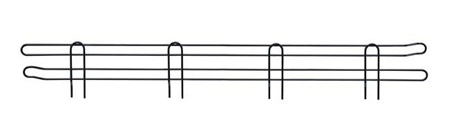 Black Epoxy Wire Shelving Side Ledge 30in - Image 1