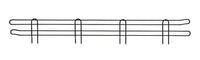 Black Epoxy Wire Shelving Side Ledge 30in