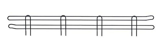 Black Epoxy Wire Shelving Side Ledge 30in - Image 1