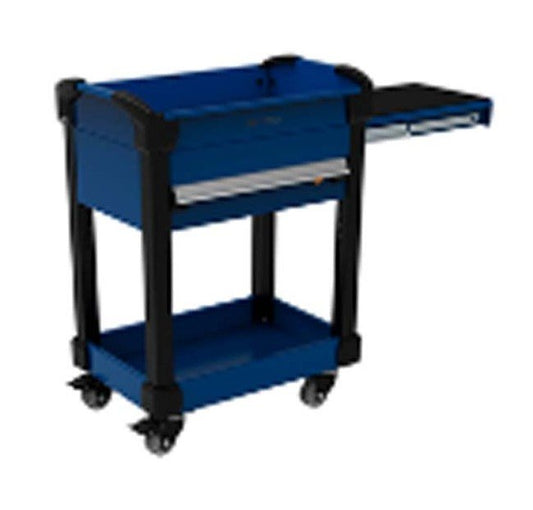 Heavy-Duty Shelved Utility Cart with Drawer - Image 1