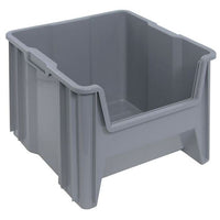 Heavy Duty Stackable Container - Gray, 17.5" x 16.5" x 12.5"