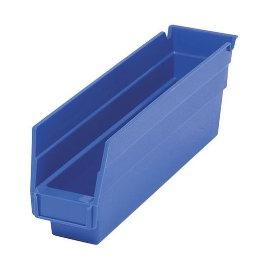 Blue Shelf Bin 11-5/8 x 2-3/4 x 4 Inches - Image 1