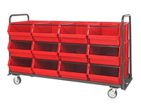 Magnum Tote Truck 30 X 78 with Red Storage Bins