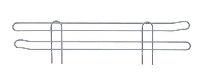 21-Inch Gray Epoxy Wire Shelving Side Ledge - Image 1
