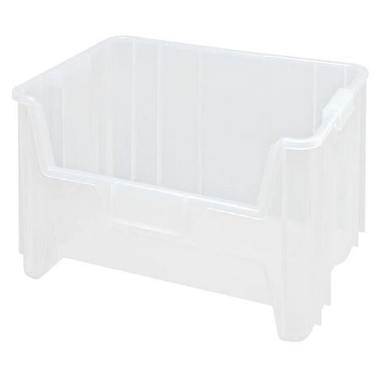 Heavy Duty Clear Stackable Bin 15-1/4" x 19-7/8" x 12-7/16" - Image 1